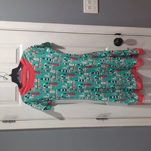 NWOT Women’s Svaha Organic Cotton Lighthouse Print A Line Dress Size Medium